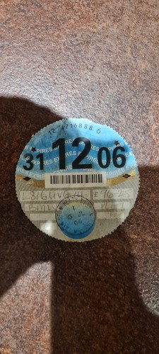 Car tax disc - car,