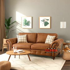 Suede Leather Corner Sofa 3 2 Seater Grey Black Tan Brown Mocha Oakley Suite