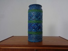 Rimini Blue Ceramic Vase from Bodo Mans for Bay Ceramics 1970s