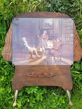 Vintage fire screen wooden - vintage, screen,