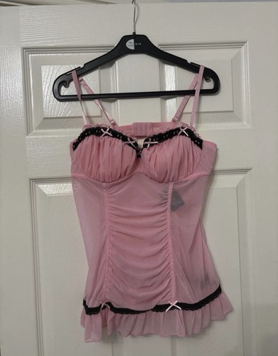 Y2k vintage senza mesh pink - y2k,