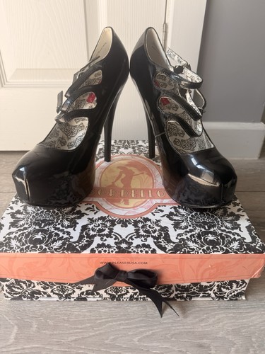 Bordello black patent heels - patent,