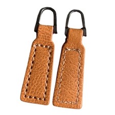 2Pcs Zipper Pulls PU Leather