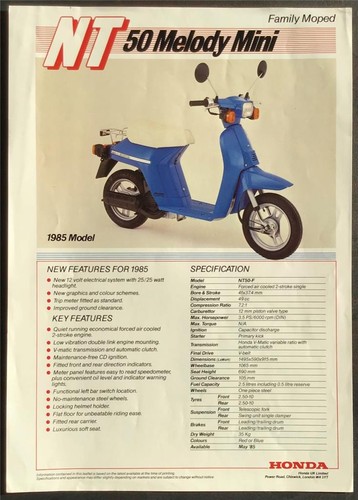 Honda nt50 melody mini family - melody,