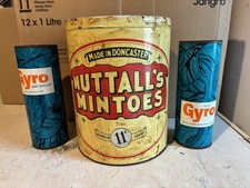 Large Antique Nuttall's Mintoes Tin Vintage Retro Sweet Advertising Prop 60s 50s