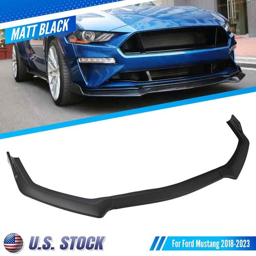 Matte black abs front bumper - black,