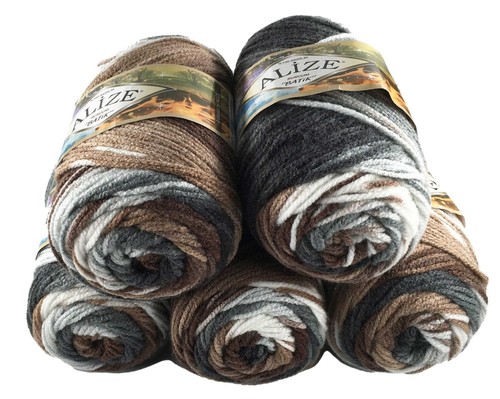 Rainbow wool pack 100g - pack, 5