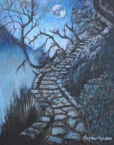 Old stone staircase - (reduced),
