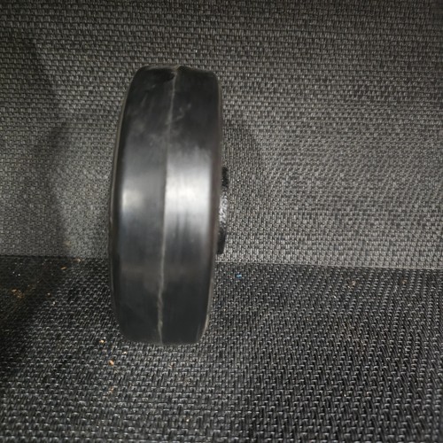 Black rubber wheel 150mm cast - black,
