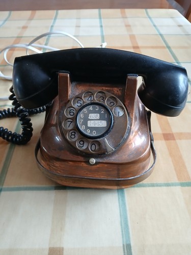 Classic telephone metal copper - metal,