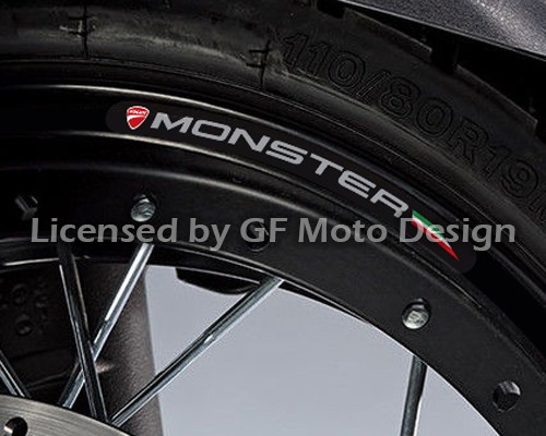 Ducati monster wheel decals - 8x,
