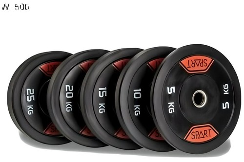 Rubber weight plates set - rubber,