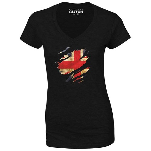 Torn flag neck women - v-neck, women's