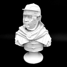 ROMAN CENTURIAN MARBLE BUST / SCULPTURE - MADE IN ENGLAND  7”