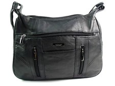 LADIES QUALITY REAL LEATHER CROSSOVER BODY SHOULDER BAG HOBO MESSENGER HANDBAG