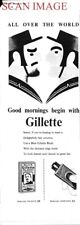 1952 Advert GILLETTE Safety Razor Blades Vintage Original Shaving Print AD 715MN