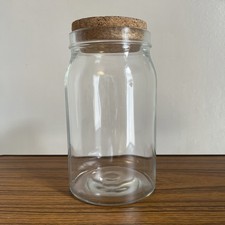 Large vintage glass jar cork - vintage,