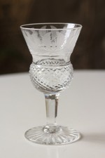 Vintage Unsigned EDINBURGH CRYSTAL THISTLE Cut Glass Liqueur Cordial Whisky