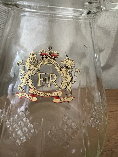 Unmarked clear glass jug - unmarked,