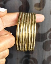 7 Set of bangles, Solid Brass