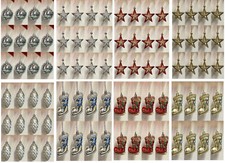 Christmas Tree Baubles, Decorations Santa Boots, Stars, Fir Cones .. Multi Packs