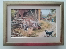 Anthony Forster Farming print 'Pride and Joy' Tractor / Collie Dog FRAMED