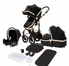 Newborn Baby Pram Pushchair Buggy Stroller 3in1 Travel System Car Seat Included