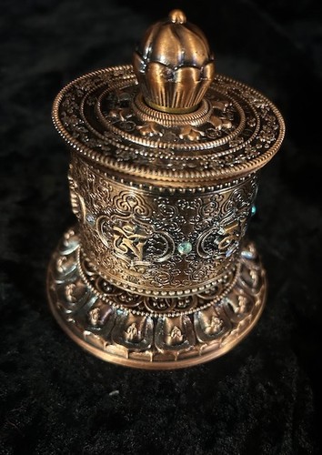 Tibetan prayer wheel 10cm - tibetan,