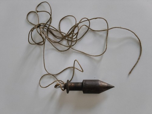 Antique brass plumb bob - bob, 210g