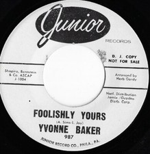 YVONNE BAKER foolishly yours /