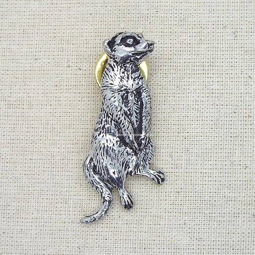 Meerkat pin badge artisan - meerkat,