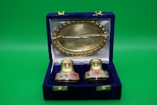Vintage Brass Cruet Set In