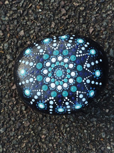 Hand painted mandala - mandala, –
