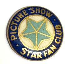 PICTURE SHOW STAR FAN CLUB Rare Old Button Pin Badge