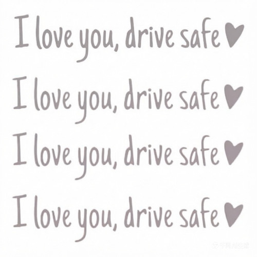 Pieces love heart drive safe - heart,