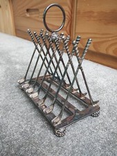 Antique Silver-Plated Golf Toast Rack, by Superior S.P. Co.