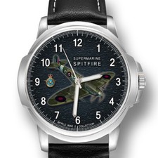 SUPERMARINE SPITFIRE AIRCRAFT RAF MEN'S  WATCH BIRTHDAY ANNIVERSARY GIFT