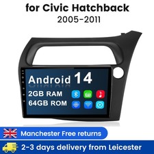2+64G  9"Car Stereo Radio For Honda Civic Hatchback 2005-11 GPS NAVI SWC BT DAB+