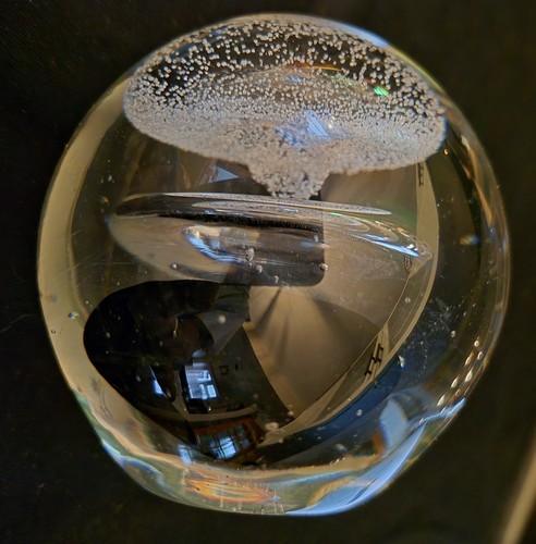Vintage round art glass - ,