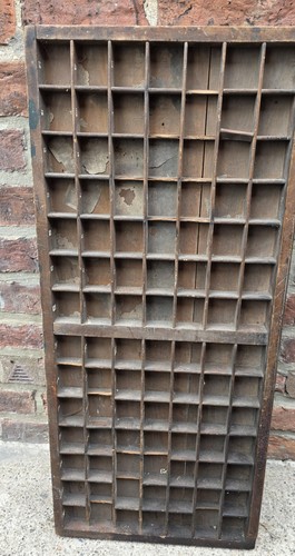 Vintage wooden printers tray - wooden,