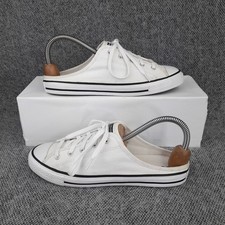 Converse Womens Trainers UK 4 White All Star Mule Slip On Ladies Shoes EUR 37