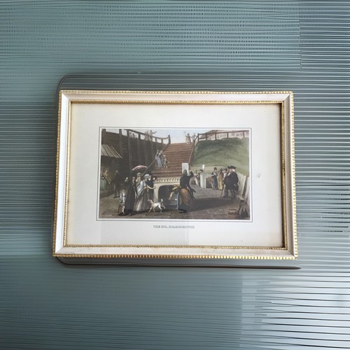 Vintage framed hand - framed,, hand-coloured