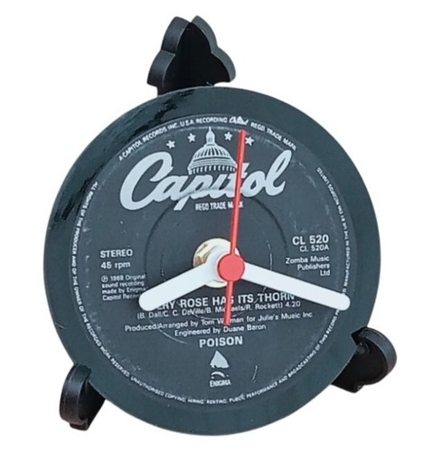 Poison clock upcycled vinyl - upcycled,