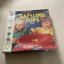Vintage MB GAMES Battling Tops Game Boxed 8tops 4 Spinners