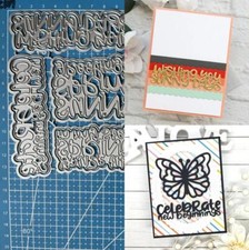 Word Metal Cutting Dies Scrapbooking Album Embossing Paper Card Crafts Stencils 