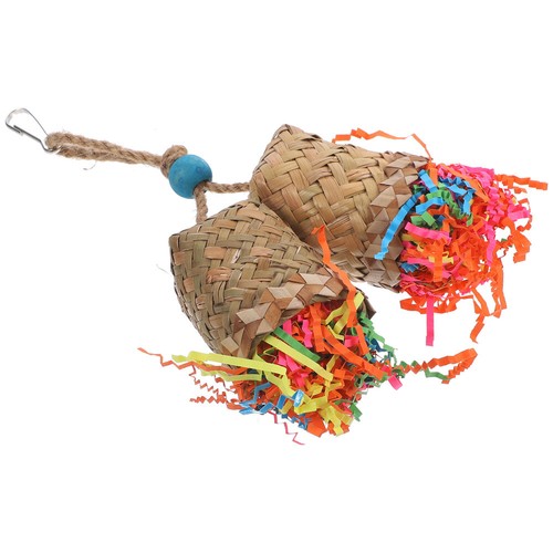 Budgie shredding toys - budgie, parrot