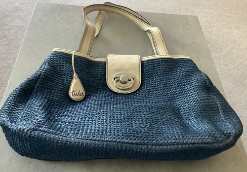 Tula bag shoulder blue - , raffia