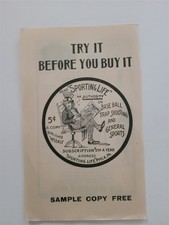 Sporting Life Newspaper 1898 Baseball Advertisement Ad