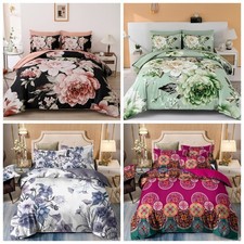 Florals boho duvet cover set - florals,