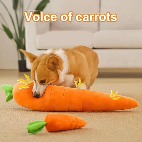 Giant carrot dog toy 5in - dog, toy,